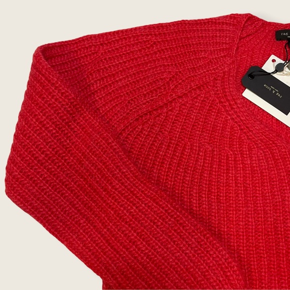 Rag&Bone - Joseph V-Neck Sweater - Papaya - M - Picture 9 of 12